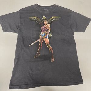 WONDER WOMAN ワンダーウーマン アメコミ Tシャツ Mサイズ メンズ 半袖 グレー 古着 トップス マーベル marvel