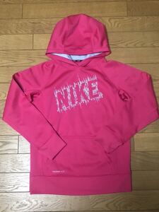 NIKE GIRL’S THERMA-FIT HOODIE size-L(着丈56身幅46) 中古(美品) 送料無料 NCNR