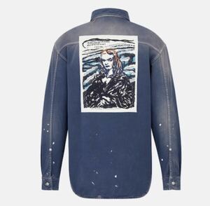 38サイズ DIOR AND RAYMOND PETTIBON コットンデニム シャツ DENIM SHIRTS 2019 FALL 限定