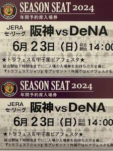 6月23日（日）阪神　VS　DeNA　ライト外野指定席　2連番　阪神専用応援席　トラフェスＴシャツ