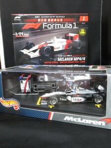 1/24 Formula1 DeAGOSTINI ビッグスケールF1 MP4/4　HOTWHEELS ジオラマ ピット MP4-14 McLAREN マクラーレン ホンダ ベンツ 2個セット