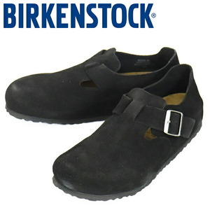 BIRKENSTOCK (ビルケンシュトック) 1028103 LONDON ロンドン スエードレザーシューズ BLACK レギュラー幅 BI379 43-約28.0cm