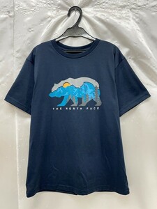 r1_7784ｗ ★定形外 配送★ THE NORTH FACE ザ・ノースフェイス ベアデザインショートスリーブTシャツ ネイビー メンズ/L