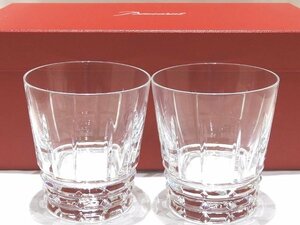 未使用品 Baccarat バカラ アルルカン ペアグラス ☆ ロックグラス クリア クリスタル 食器 ガラス 硝子 ▼ オト00/6E