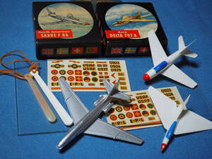 西ドイツ　レーマン　ゴムで飛ぶ　ジェット機　3機　1950-60ｓ made in W.Germany　LEHMANN TOYS PRIMUS FLYING JET PLANEs　