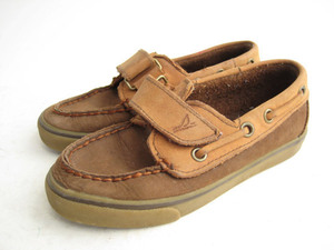 子供用 SPERRY トップサイダー デッキシューズ ベルクロ キッズ d19-34-0016