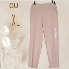 b12059【GU】新品 テーパード パンツ XL ピンク ストレッチ ゴム