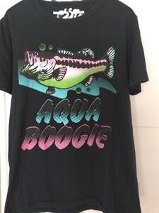 送料無料 Paul Smith ポールスミス PSST 魚 ブラックバス 半袖Tシャツ XL プリント 黒 ブラック AQUA BOOGIE 