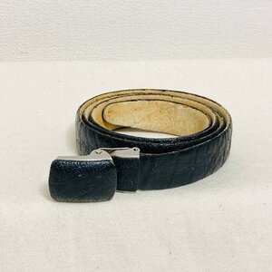 Nonslip DIAMOND　LEATHER/本革 レザー ベルト　ブラック/黒　穴なし フリーサイズ