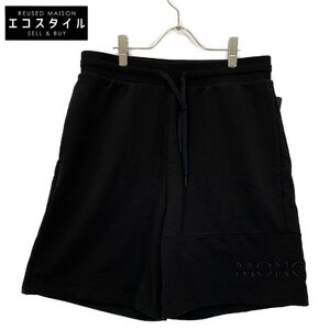 MONCLER モンクレール 21年製 ブラック SWEAT SHORTS スウェットショーツ ブラック L ボトムス コットン メンズ 中古