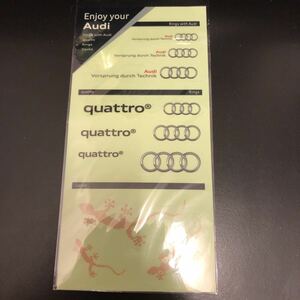 未使用★アウディ　クワトロ　quattro ステッカー　ノベルティ　★ 純正★