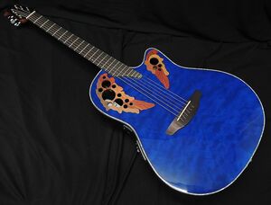 Ovation Celebrity Elite Plus CE44P-8TQ-G Transparent Blue オベーション エレアコ ブルー アコースティックギター アウトレット