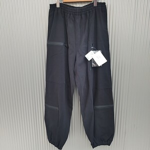 2023AW/新品/ワイズ ヨウジヤマモトY’s Yohji Yamamoto/デッドストック/オーバーサイズ/強撚サテン/ジッパー/デザイン/ワイドパンツ3/黒/