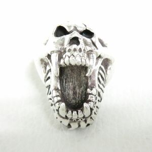 12252◆【SALE】ROSH ロッシュ モンスタースカル リング/指輪【約22号】STERLING SILVER 中古 USED