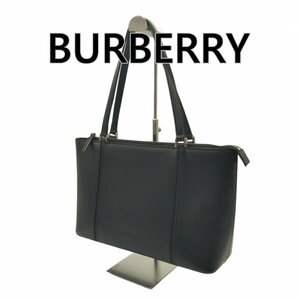 BURBERRY バーバリー レザー トートバッグ ショルダーバッグ ブラック系 4042