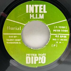 JAプレス 7インチ PETER TOSH Burial (Intel Diplo) ピーター・トッシュ 名曲 45RPM.