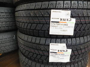 VRX3【新品/2本SET】 2021年製 VRX3 175/70 R14 BLIZZAK《ブリヂストン》BS 倉庫管理 1入札＝2本 