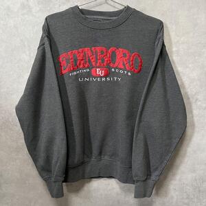 【1円スタート】【90s】エディンボロ大学　ヴィンテージ　カレッジスウェット　ジャンスポーツ　JANSPORT　ブラック　フェード