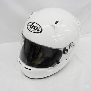 【中古品】Arai アライ 四輪競技用 フルフェイスヘルメット GP-5W カラー：白 サイズ：XL(60-61cm) 外箱付き 11713325 1122