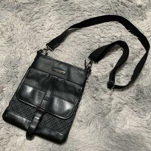 美品 BURBERRY BLACKLABEL バーバリーブラックレーベル ブラレ ノバチェック ショルダーバッグ サコッシュ ボディバック 肩掛け 斜め掛け