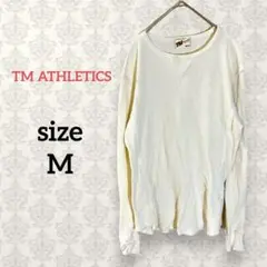 TM ATHLETICS【M】コットンワッフルトップス アイボリー ゆったり