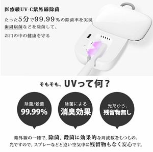 歯ブラシ 除菌 除菌キャップ 充電式 99.99%UV-C殺菌 虫歯予防 除湿防臭 送風 乾燥　ライトグリーン