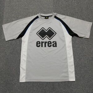 □ エレア 半袖サッカーシャツ Mサイズ グレー×黒 errea □