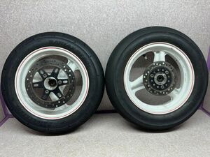 NSR50 後期型で使用 純正 F.R ホイール AC10 NSR80 NSF100 NSRmini RS50 HRC 武川 キタコ