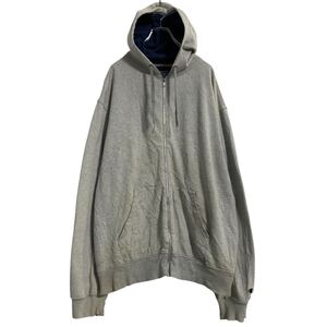 Champion 無地スウェット パーカー XL グレー チャンピオン ジップアップ 裏起毛 ビッグサイズ 古着卸 アメリカ仕入 a612-5131