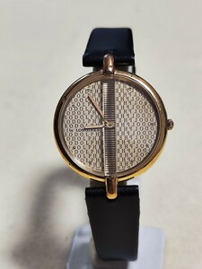 稼働品 RODOLPHE by LONGINES メンズ腕時計 ゴールド文字盤 新品電池 