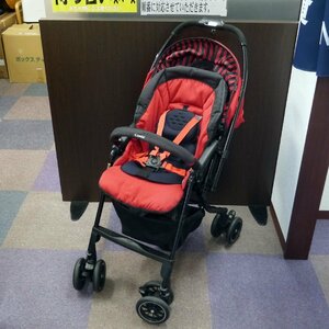 USED品 Combi コンビ ベビーカー No.14506 メチャカルハンディ オート4キャス エッグショック HF ガーネット RD レッド×ブラック 送料注意