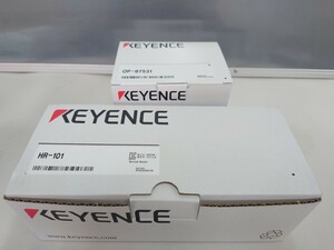 ★99未使用保管品　KEYENCE 2次元コードハンディスキャナ　HR-101　HR-1C3UN バーコードリーダ　ホルダーセット　キーエンス