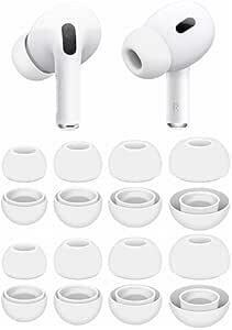 A-Pcas AirPods Pro用イヤーピース 8ペア 「XS/S/M/L各2ペア」 AirPod Pro第1世代／第2世