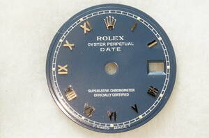 ★純正!!USED!!ROLEX オイスターパーペチュアルデイト レディース Ref.69160系用 ブルーローマダイアル 文字盤 トリチウム★