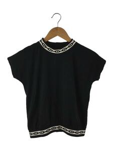 HERMES◆ダンクルカットソー/Tシャツ/34/コットン/BLK/無地