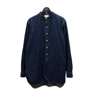 BONCOURA(ボンクラ) Band Collar Shirt Denim　バンドカラーデニムシャツ　made in japan サイズ：38 商品番号：8068000112385