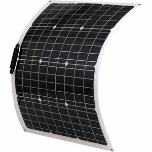 新品 単結晶 68×54cm 太陽光発電 曲げれる 軽量 薄型 50W スプレンノ ソーラーパネル 185