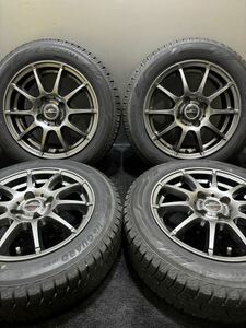 ★165/65R14 YOKOHAMA/ice GUARD iG60 22年製 SCHNEDER 14インチ 5.5J ＋38 100 4H スタッドレス 4本 タンク ルーミー パッソ (南1-F766)