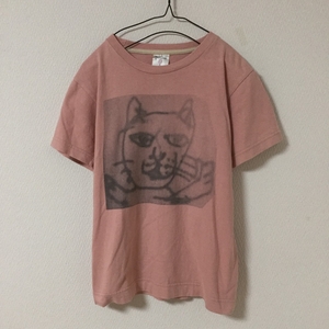 CUNE キューン Tシャツ 猫 キャット CAT 絵 プリント ピンク