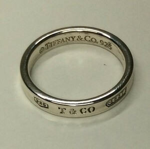 【中古アクセサリー】TIFFANY&Co. ティファニー ナローリング 指輪 20号 約4g シルバー SV 925 1837 アクセサリー 現状品