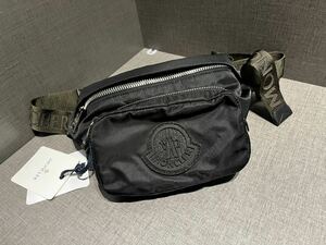 新品　未使用　モンクレール　MONCLER BELT BAG　　ベルトロゴ　ベルトバッグ ウエストポーチ クロスボディバッグ 黒