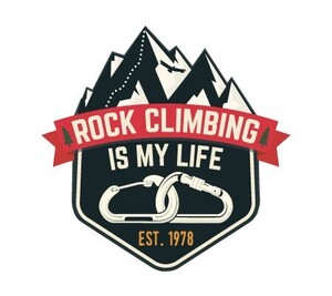 ステッカー ロッククライミング アウトドア アメリカン おしゃれ スーツケース バイク かっこいい キャンプ ROCK CLIMBING EMBLEM MY LIFE