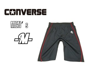 メンズM◇CONVERSE◇ショートジャージパンツ 黒赤