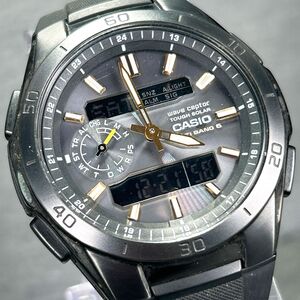 美品 CASIO カシオ WAVECEPTOR ウェーブセプター 腕時計 WVA-M650B-1A2 電波ソーラー タフソーラー マルチバンド6 アナデジ 動作確認済み