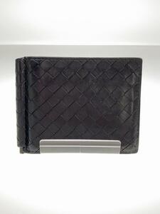 BOTTEGA VENETA◆財布/レザー/BLK/メンズ