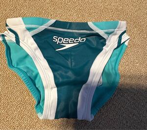 競パン スイミング Vパン 競泳パンツ 競泳水着 speedo ビキニ 競泳 水着 ダークグリーン× バリブルー ショートブーン SPEEDO Vパン 