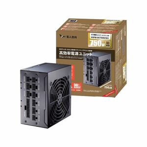 【ケーブル完備】玄人志向 KRPW-GK750W/90+ 750w ATX電源 PC電源 80PLUS GOLD ゴールド認証 中古