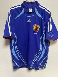 1円スタート 日本代表 Adidas 2006-07 ホームユニフォーム ドイツW杯 06 2007 炎 ドーハの悲劇 ゲームシャツ 中田 なでしこJapan 古着 00s