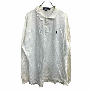 POLO RALPH LAUREN 長袖 ポロシャツ ポロラルフローレン ホワイト コットン 古着卸 アメリカ仕入 t2411-3733