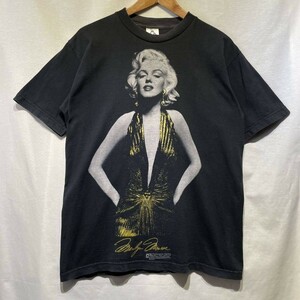 希少! 90s Marilyn Monroe Tシャツ ビンテージ USA マリリンモンロー ブラック アート ブラック 黒 綿100 コピーライト ムービー 80s